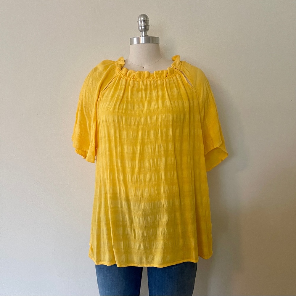 NWT Michael Stars Yellow Lightweight Blouse